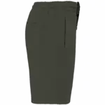Ecologische herenshort French Terry, washed organic khaki — productfoto 7