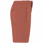 Ecologische herenshort French Terry, washed pomelo — productfoto 8