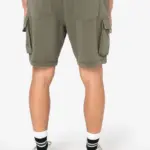 Duurzame verwassen herencargoshort van French Terry — productfoto 3