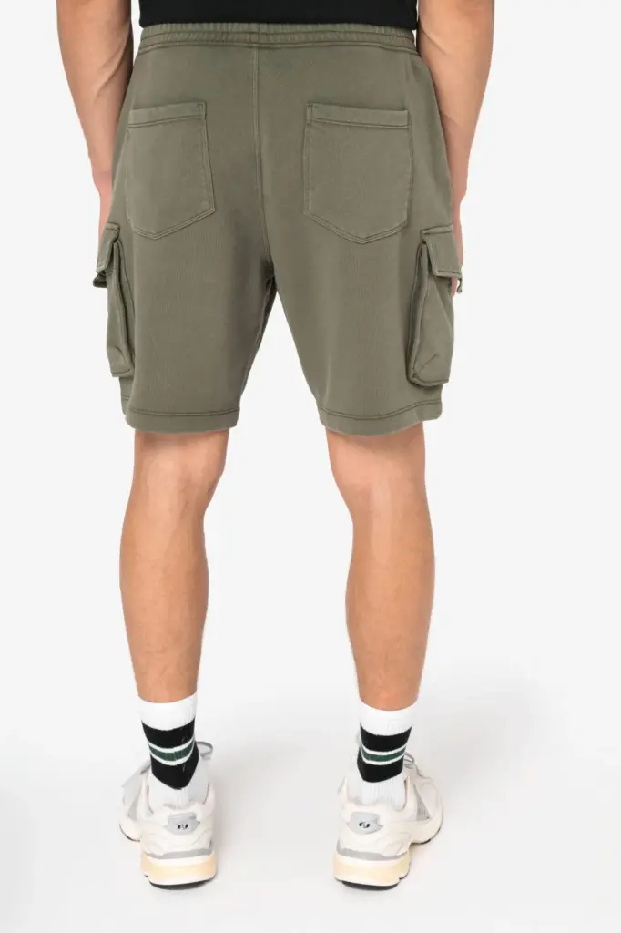 Duurzame verwassen herencargoshort van French Terry — productfoto 3