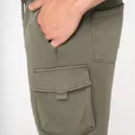 Duurzame verwassen herencargoshort van French Terry — productfoto 4