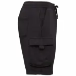 Duurzame verwassen herencargoshort van French Terry, washed black — productfoto 5