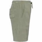 Ecologische badstof jongensshort, almond green — productfoto 2