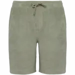 Ecologische badstof jongensshort, almond green — productfoto 3