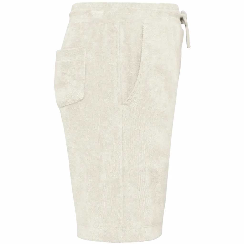 Ecologische badstof jongensshort, ivory — productfoto 3