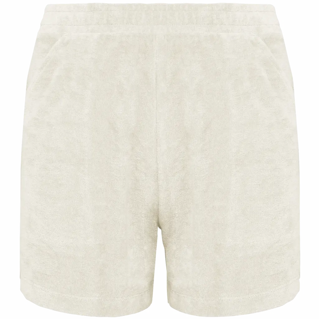 Ecologische badstof meisjesshort, ivory — productfoto 6