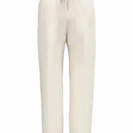 Duurzame uniseks wijde joggingbroek., ivory — productfoto 8