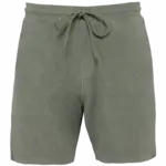 Ecologische badstof herenshort, almond green — productfoto 5