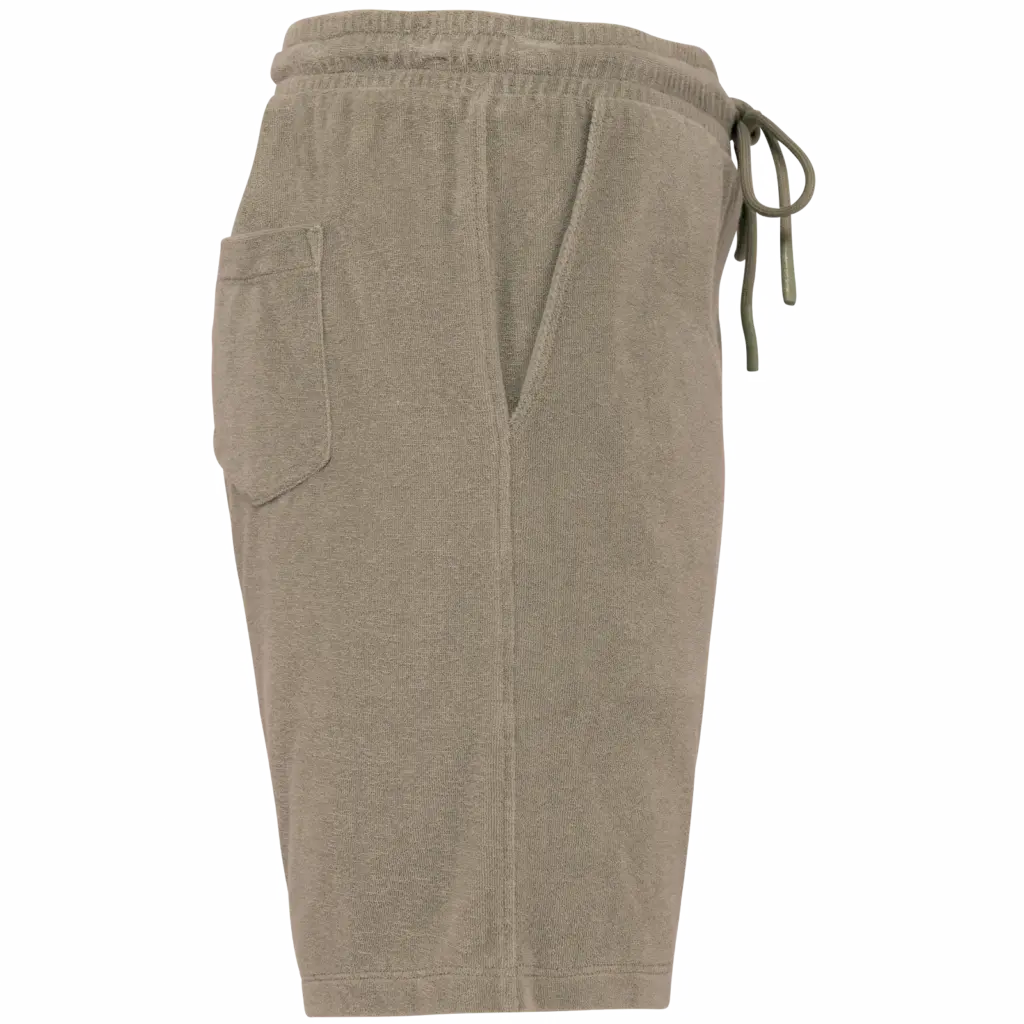 Ecologische badstof herenshort, cream coffee — productfoto 5