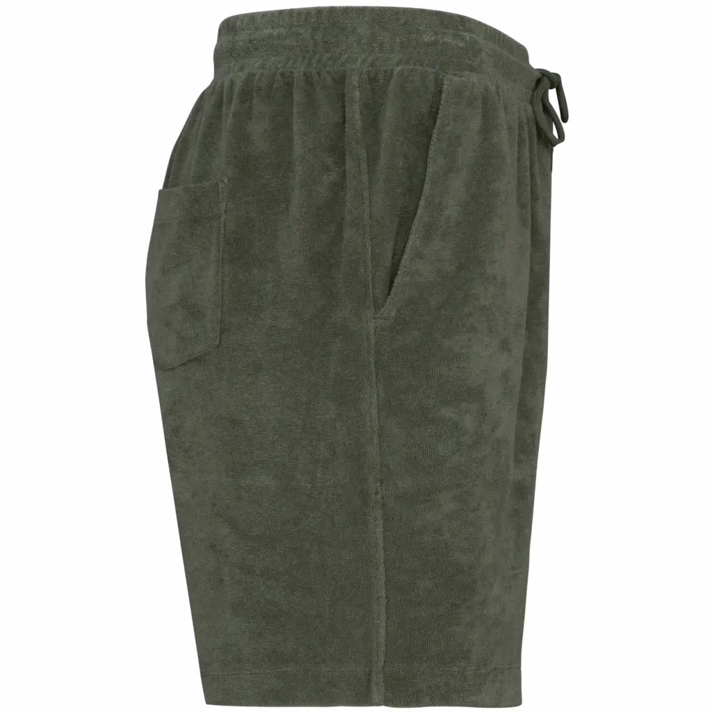 Ecologische badstof herenshort, organic khaki — productfoto 10