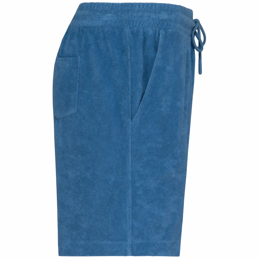 Ecologische badstof herenshort, riviera blue — productfoto 14
