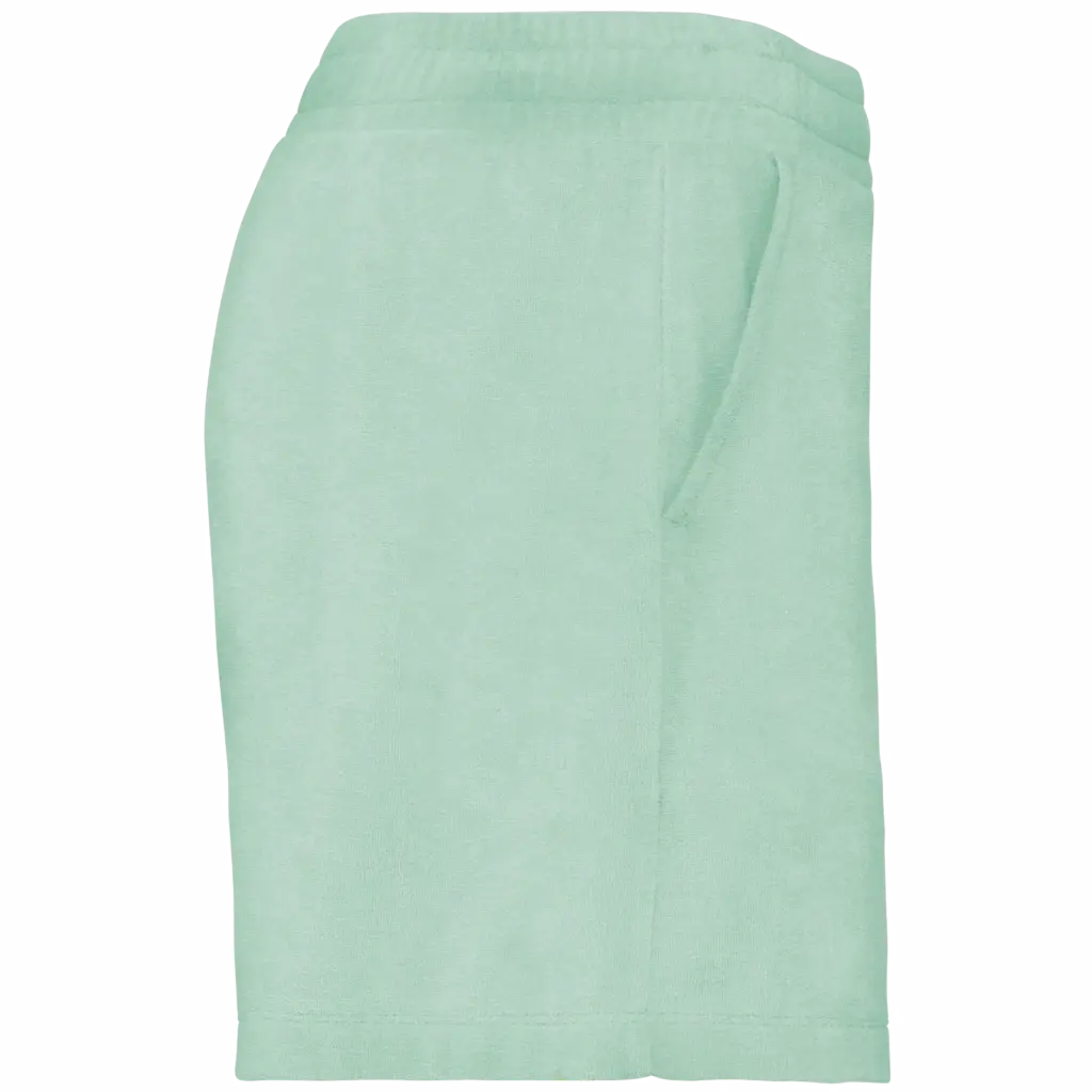 Ecologische badstof damesshort, brook green — productfoto 4