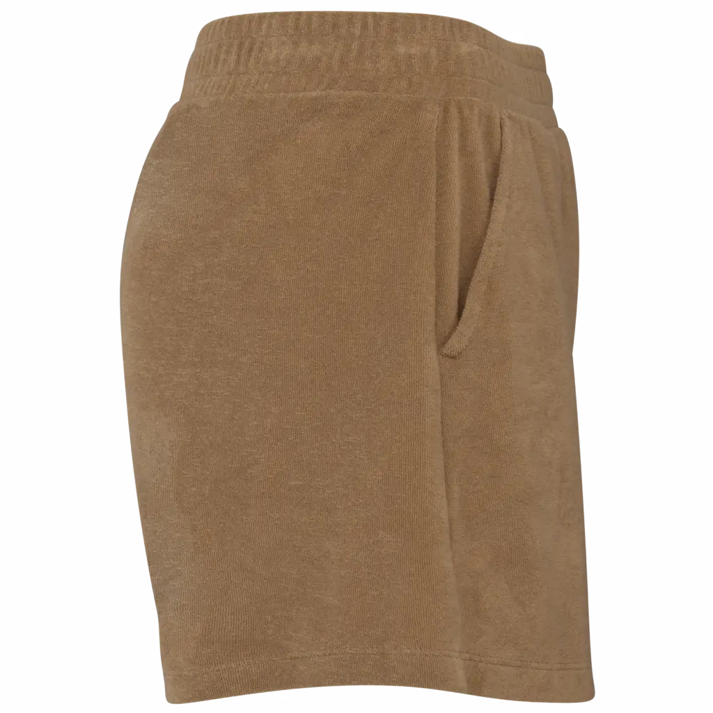 Ecologische badstof damesshort, cream coffee — productfoto 6