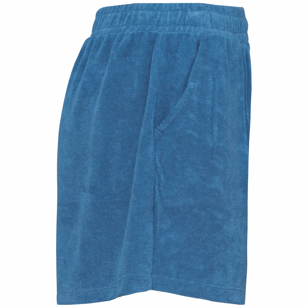 Ecologische badstof damesshort, riviera blue — productfoto 11