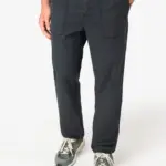 Heren utility broek met verwassen look van ecologisch materiaal