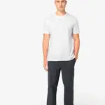 Heren utility broek met verwassen look van ecologisch materiaal — productfoto 3
