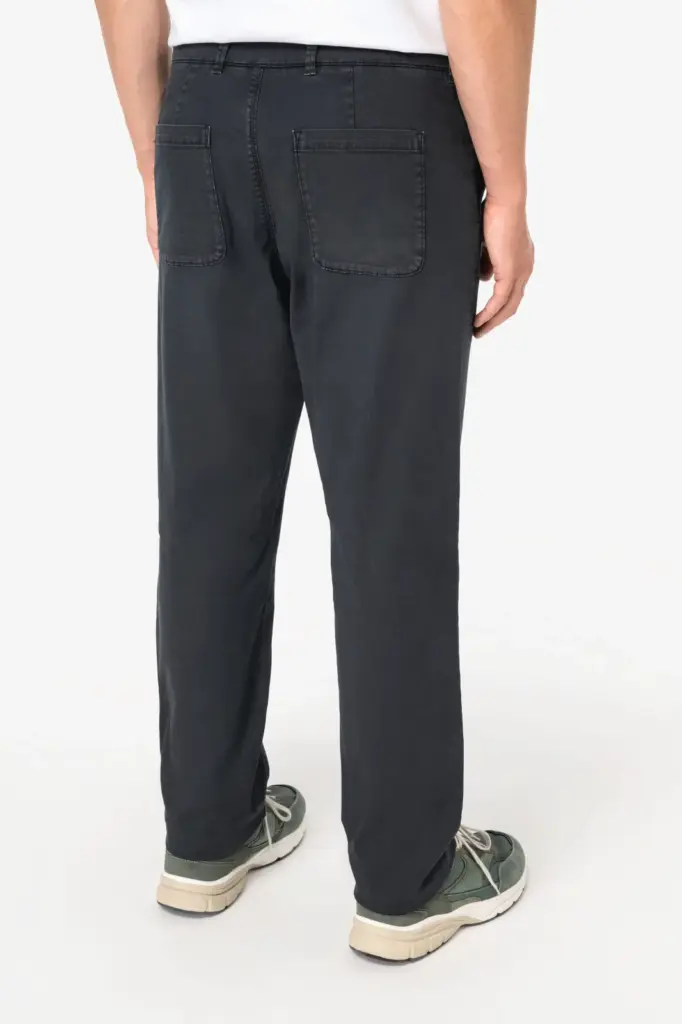 Heren utility broek met verwassen look van ecologisch materiaal — productfoto 4