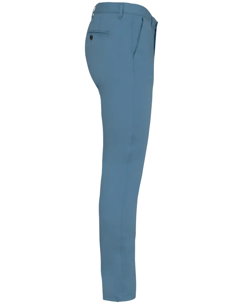 Ecologische chinobroek heren, cool blue — productfoto 8