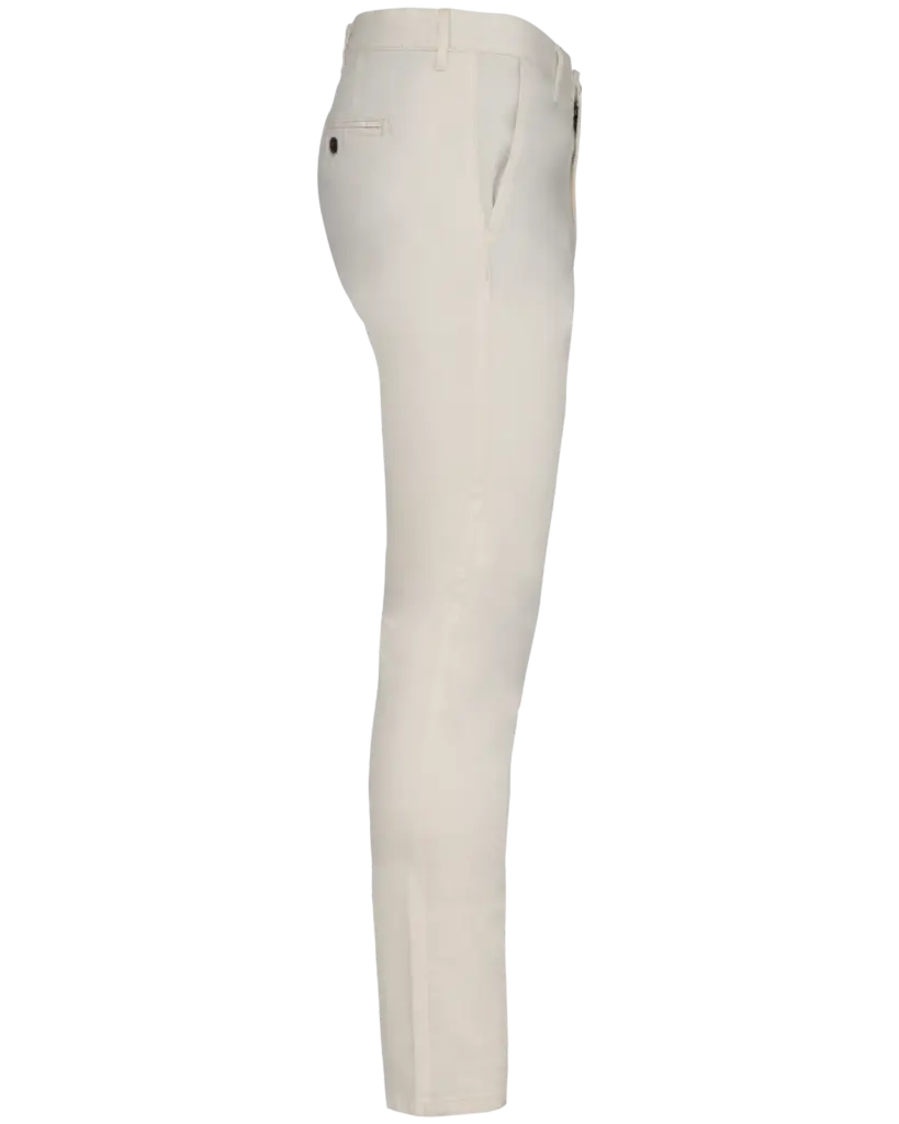 Ecologische chinobroek heren, ivory — productfoto 11