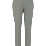 Ecologische enkellange chinobroek dames, almond green — productfoto 6