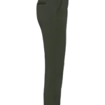 Ecologische enkellange chinobroek dames, organic khaki — productfoto 11