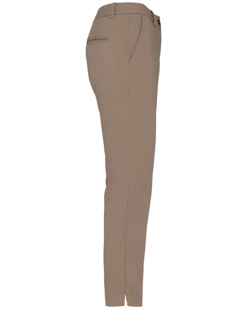 Ecologische enkellange chinobroek dames, wet sand — productfoto 13