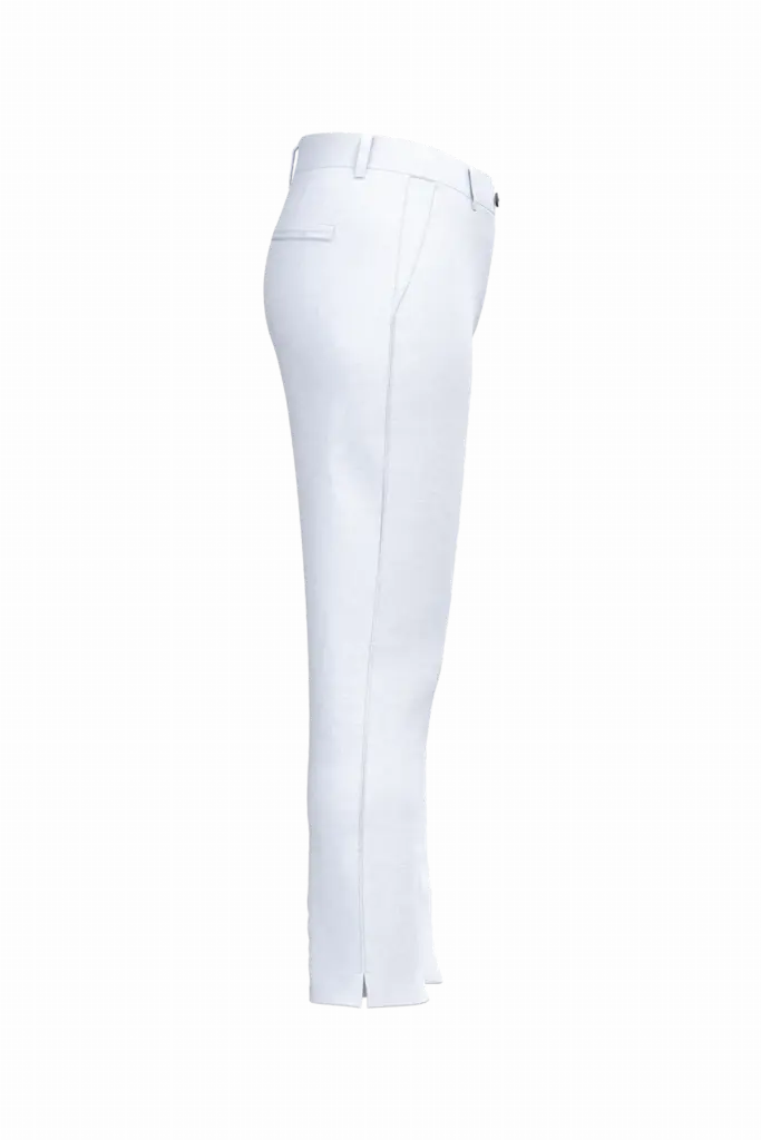 Ecologische enkellange chinobroek dames, white — productfoto 14