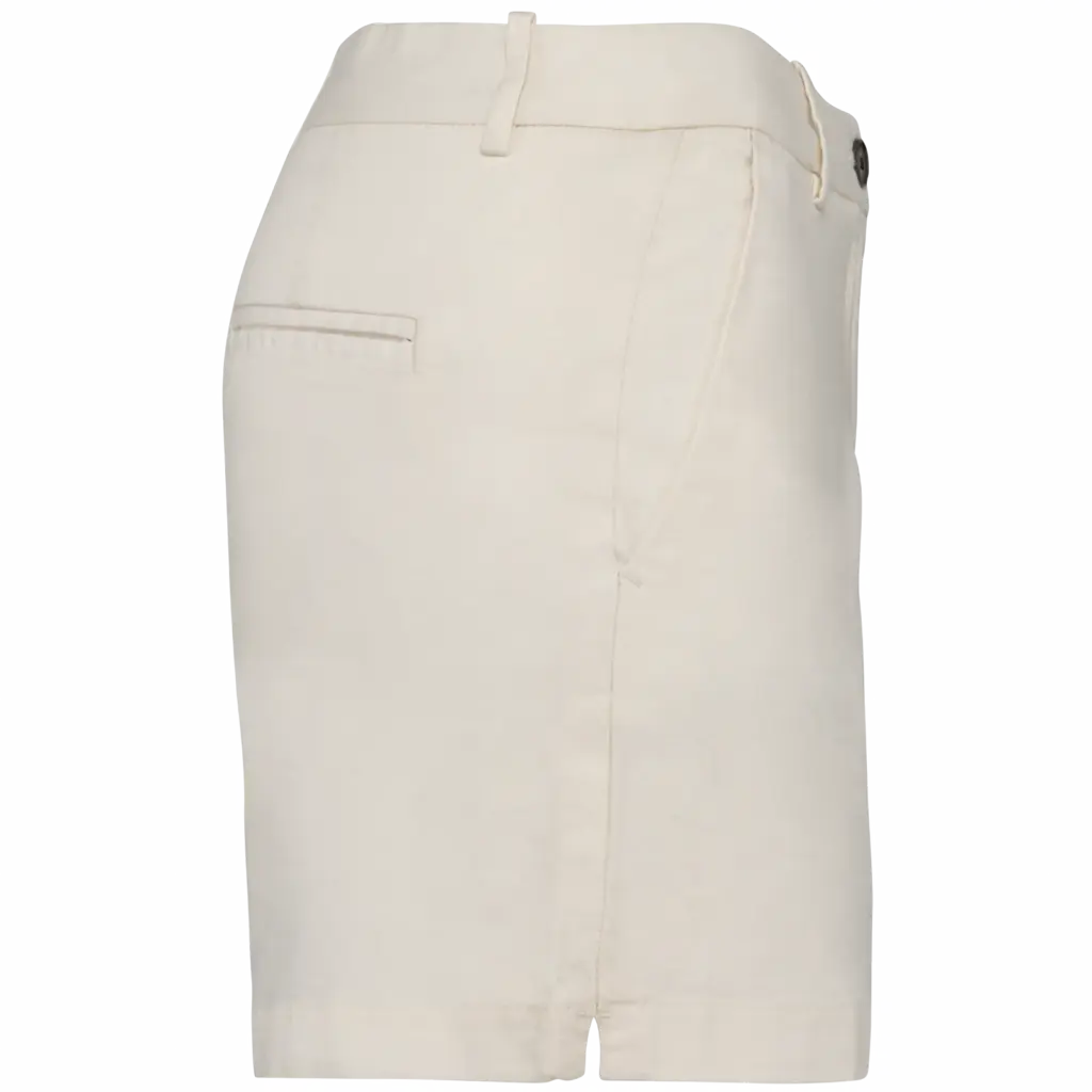 Ecologische chinobermuda dames, ivory — productfoto 6