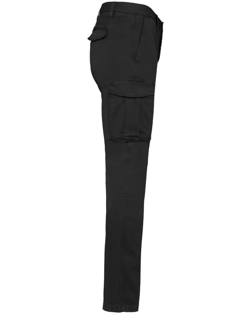 Ecologische verwassen cargobroek heren, washed black — productfoto 5