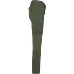 Ecologische verwassen cargobroek heren, washed organic khaki — productfoto 7
