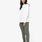 Ecologische verwassen cargobroek dames — productfoto 3