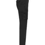Ecologische verwassen cargobroek dames, washed black — productfoto 5
