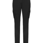 Ecologische verwassen cargobroek dames, washed black — productfoto 7