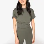 Ecologische geribde damesshort — productfoto 2
