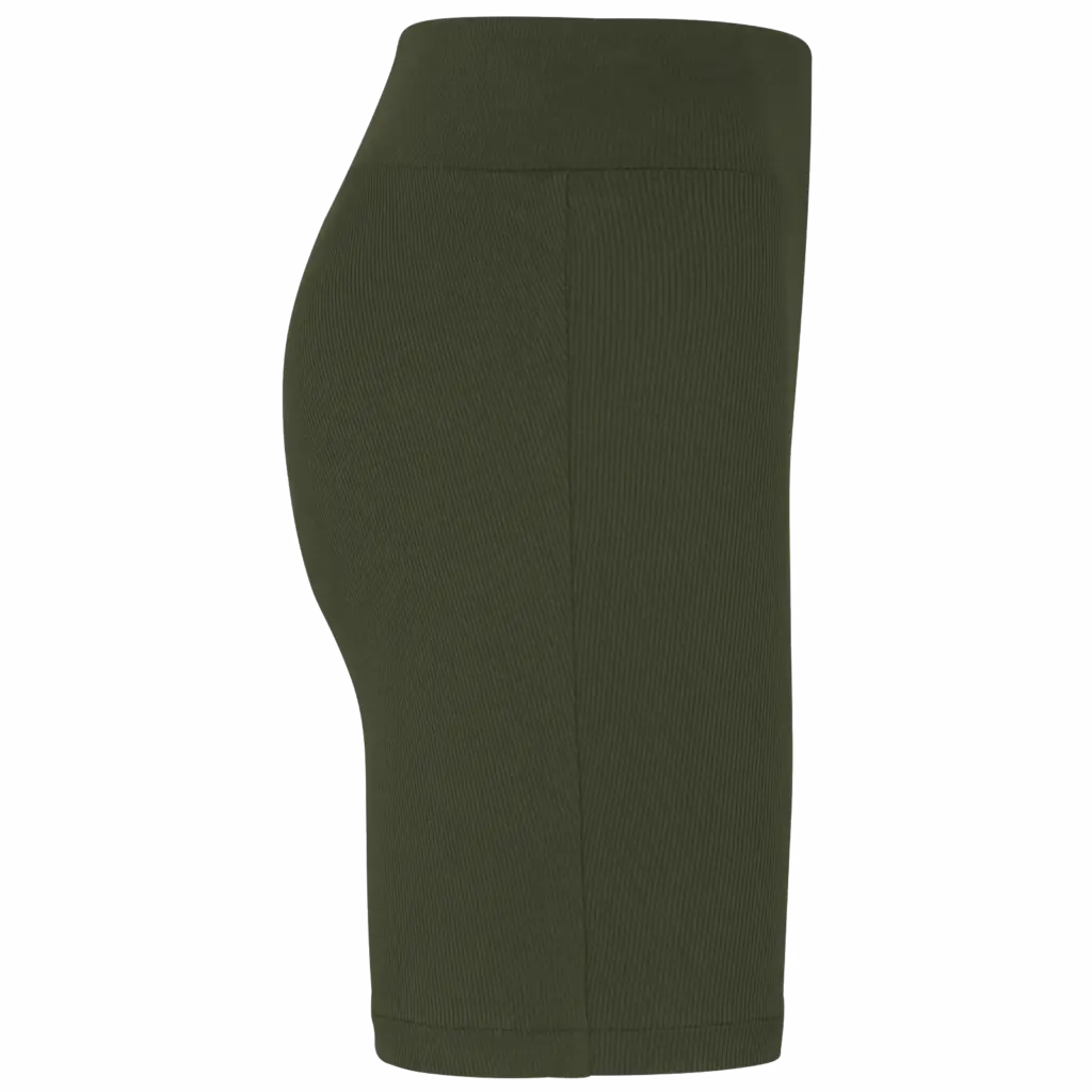 PS_NS744-S_ORGANICKHAKI - Hidalgo-werbeartikel Ecologische geribde damesshort, organic khaki — productfoto 6