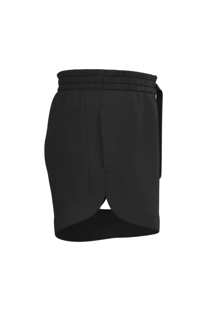 Ecologische damesshort French Terry, black — productfoto 3