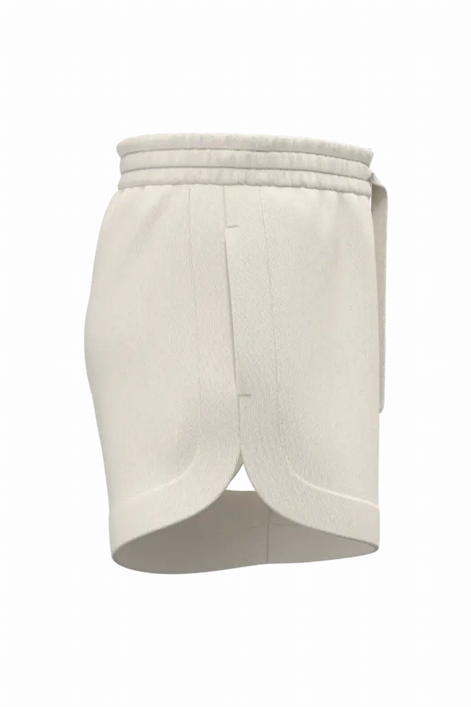 Ecologische damesshort French Terry, ivory — productfoto 4
