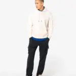 Ecologische verwassen heren cargobroek in French Terry — productfoto 4
