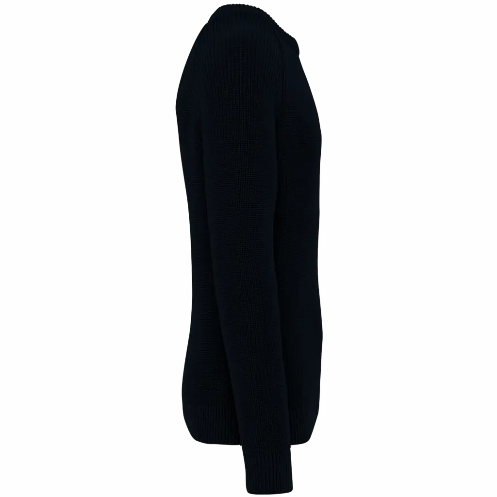 Ecologische dikke gebreide herentrui, black — productfoto 5
