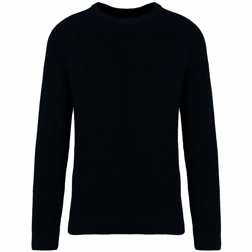 Ecologische dikke gebreide herentrui, black — productfoto 6