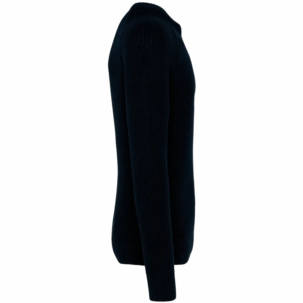 Ecologische dikke gebreide herentrui, navy blue — productfoto 6