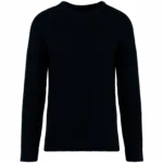 Ecologische dikke gebreide herentrui, navy blue — productfoto 7