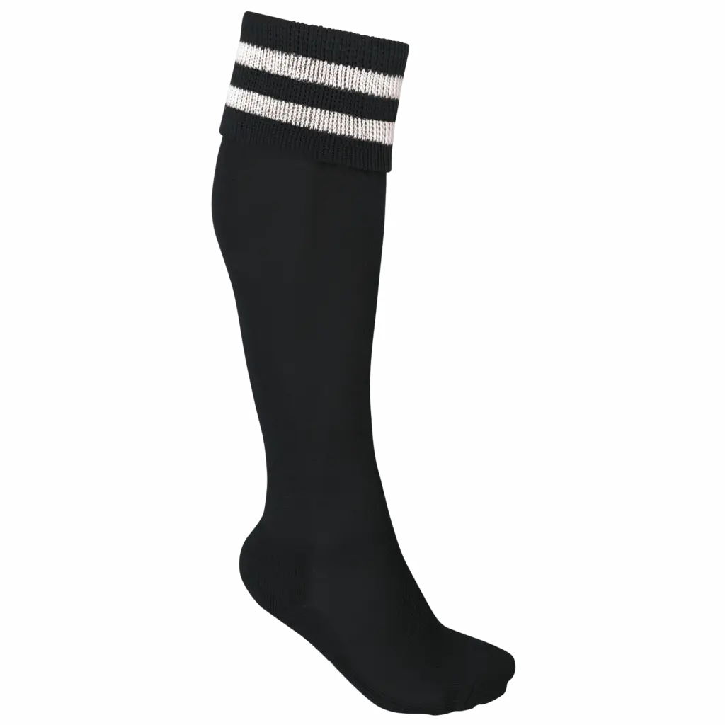 PS_PA015_BLACK-WHITE - Hidalgo Sportsokken Met Contraststrepen, black/white — productfoto 3