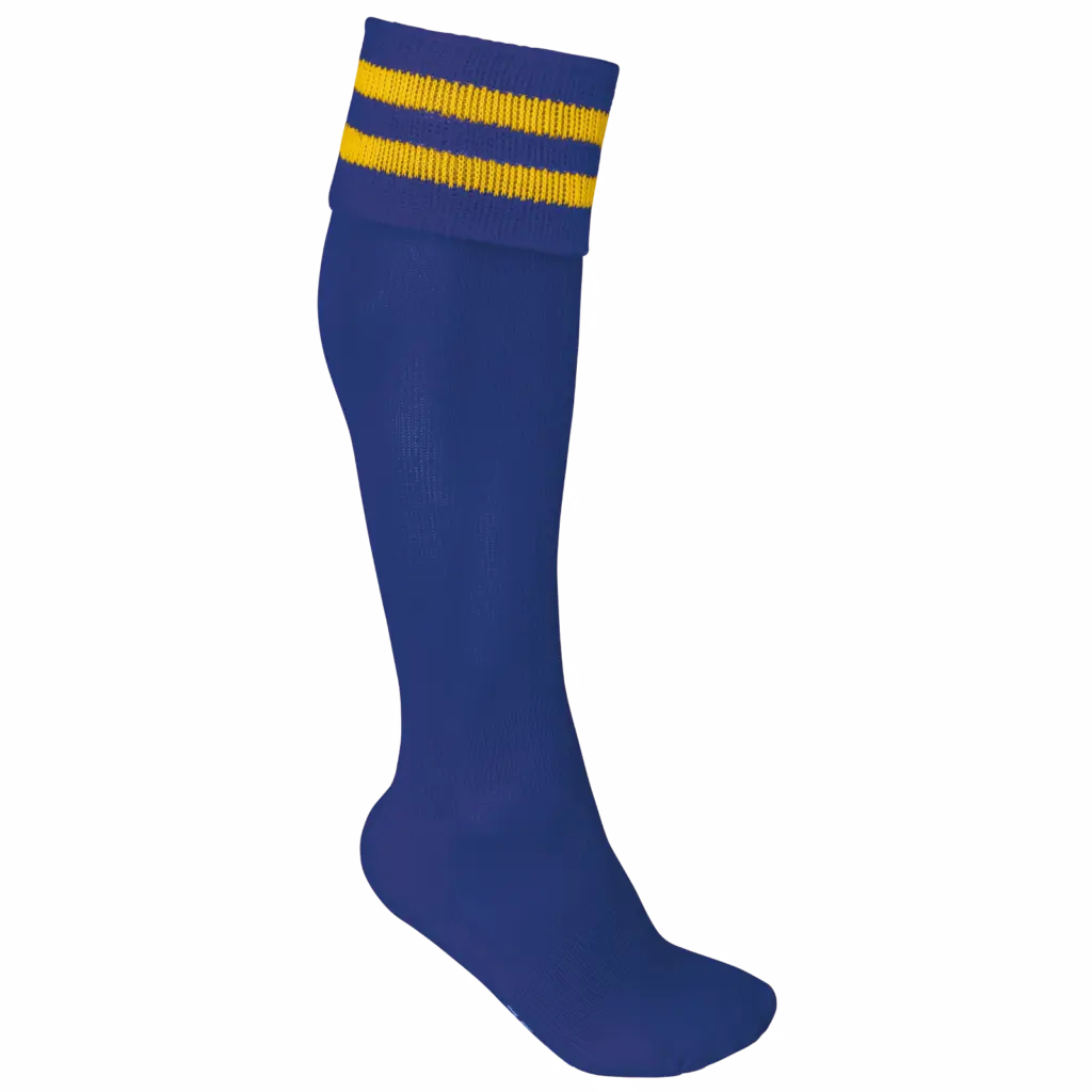 PS_PA015_DARKROYALBLUE-SPORTYYELLOW - Hidalgo Sportsokken Met Contraststrepen, dark royal blue/sporty yellow — productfoto 7