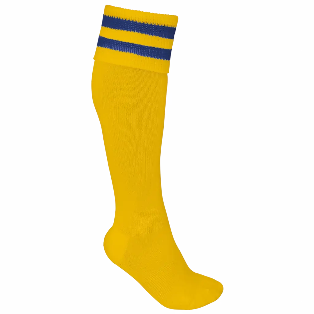 PS_PA015_SPORTYYELLOW-DARKROYALBLUE - Hidalgo Sportsokken Met Contraststrepen, sporty yellow/dark royal blue — productfoto 19