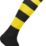 Gestreepte Sportsokken, black / sporty yellow — productfoto 2