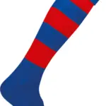 Gestreepte Sportsokken, dark royal blue / sporty red — productfoto 5