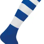Gestreepte Sportsokken, dark royal blue / white — productfoto 6