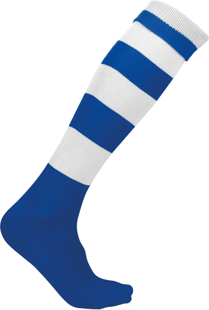 Gestreepte Sportsokken, dark royal blue / white — productfoto 6