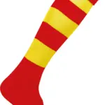 Gestreepte Sportsokken, sporty red / sporty yellow — productfoto 8